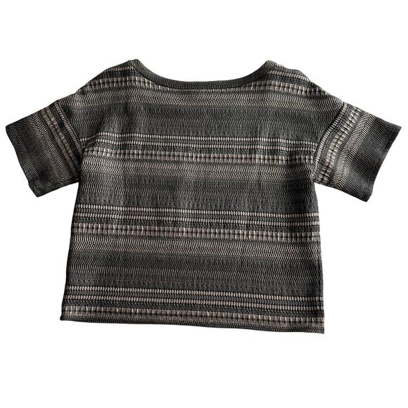 Emerson Fry Tuckernuck Made in New York Gray Stretch Jacquard Layering Top S - Picture 2 of 8